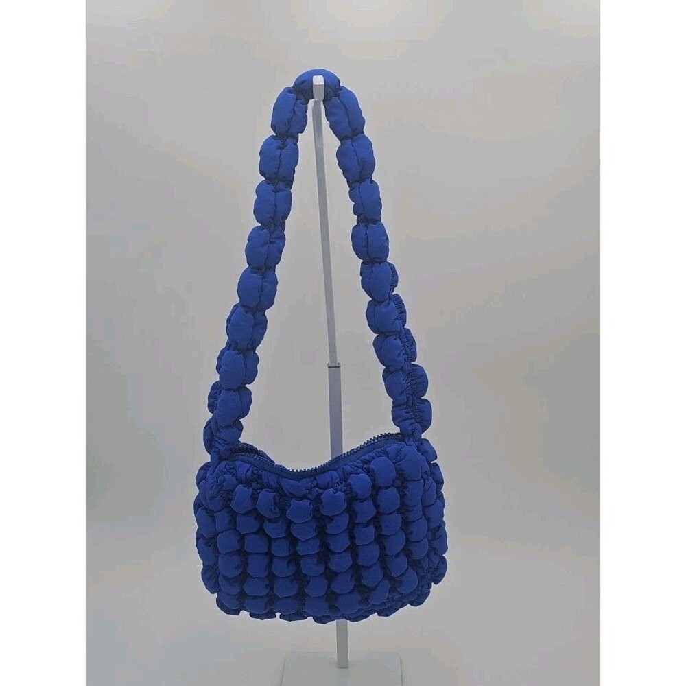 M.M.S Quilted Blue Shoulder Bag